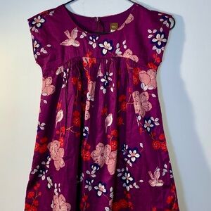 Tea Collection Purple Floral Kids Dress